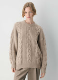 Ariantz Heritage Merino Wool Cable Knit Crewneck Sweater